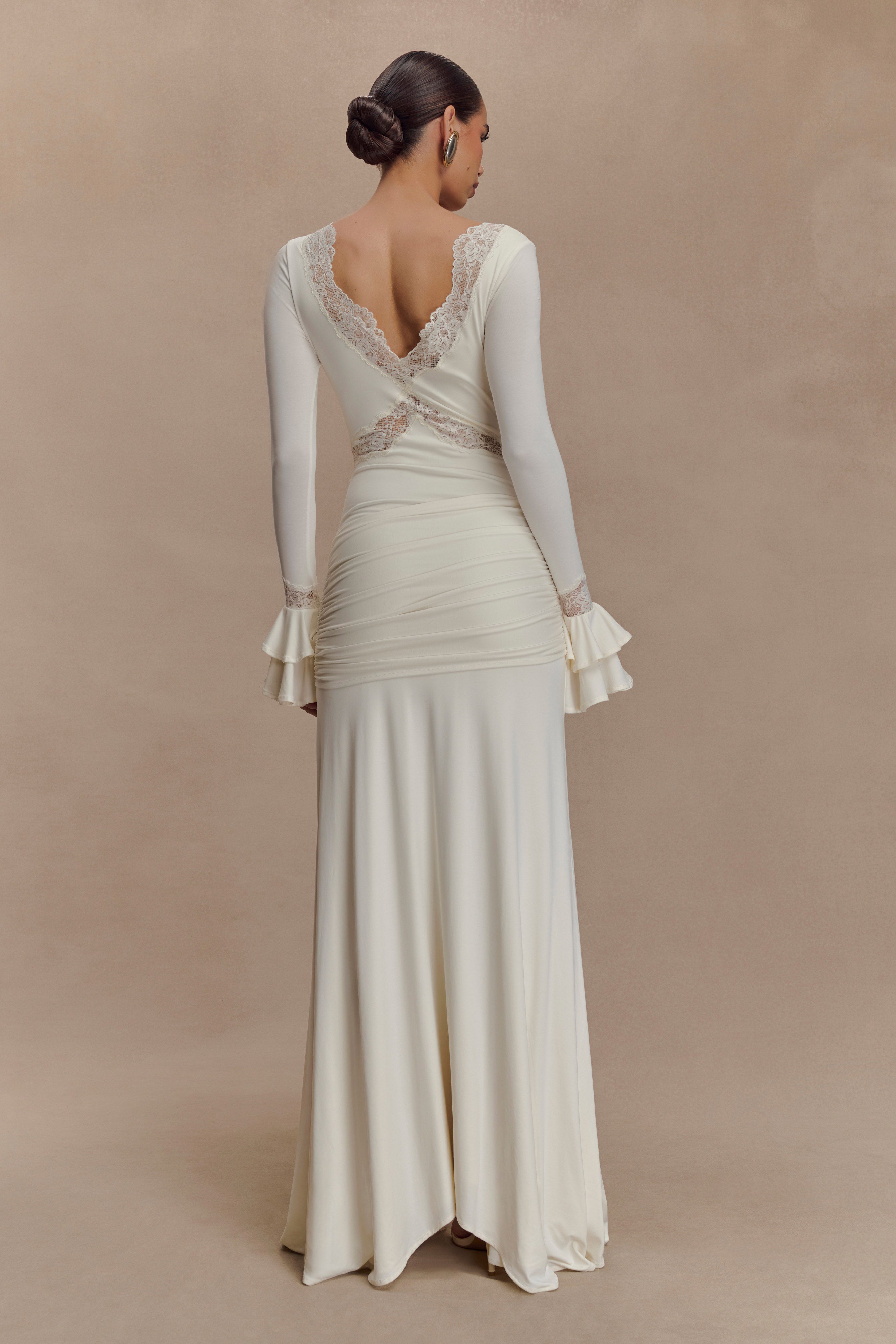 Eleanis Lace Drape Maxi Dress